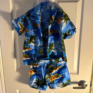 Boys Hawaiian Shirt and Short Set